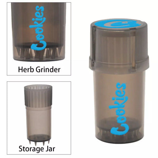 3.5" No-Smell Herb Storage Container and Grinder Plastic