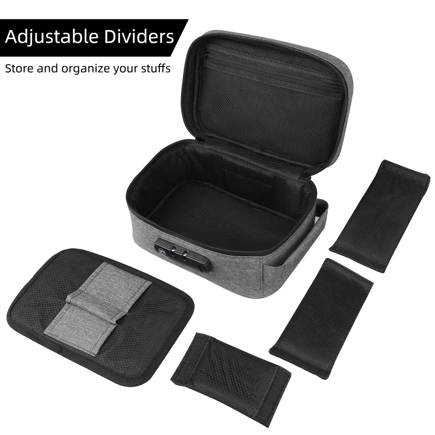 Smell Proof Case with Combination Lock Container Storage Bag